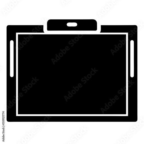 Simple black clipboard with holding mechanism for writing and document organization