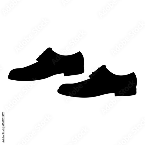 A pair of silhouette leather oxford shoes isolated on a white background