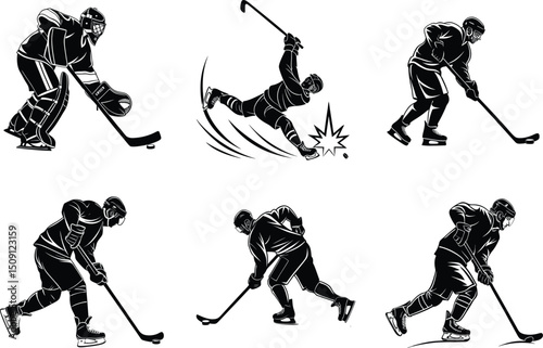 Silhouette Illustrations Hiking Adventures - Mountain Climbing, Trekking, and Nature Exploration