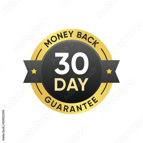 30 Day Money Back Guarantee Badge Sign illustration Vector