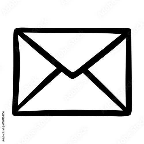 Simple line drawing of an envelope for email or postal correspondence