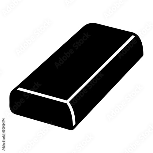 Black and white eraser icon design for correcting mistakes effectively