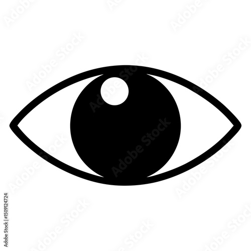Illustration of a human eye, a symbol of vision and perception