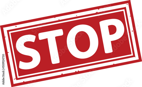 Red and White Stop Sign Graphic, Bold, Impactful Message for Alerts and Warnings.