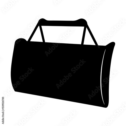 Silhouette of a vintage leather doctor's bag with sturdy handle