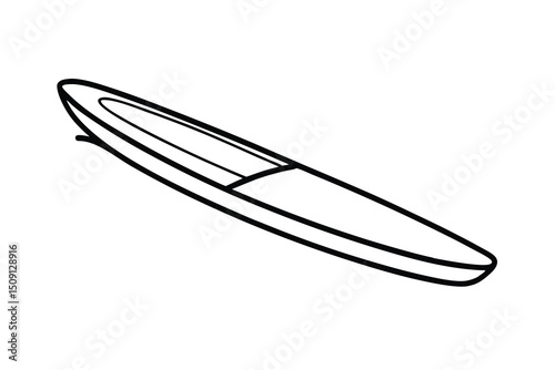 Stand up paddleboard icon line art design watersports summer fun