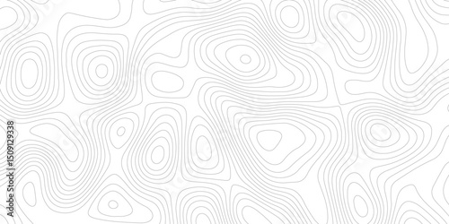 Abstract topographic contours map background White wave paper curved Contour maps. Vector illustration.