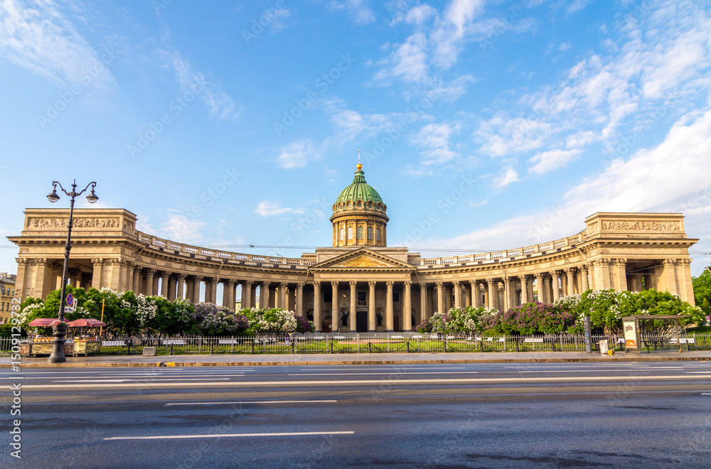 Naklejka premium St. Petersburg, Russia - 28 may 2025: Kazan (Kazansky) Cathedral. Spring Saint Petersburg.