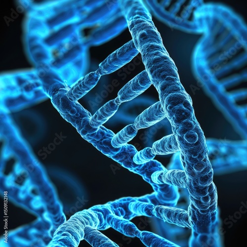 Visualizing a blue DNA helix representation plays a crucial role in molecular biology studies