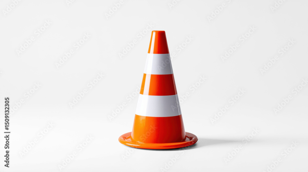 Traffic cone on transparent background image Traffic cone on transparent background image