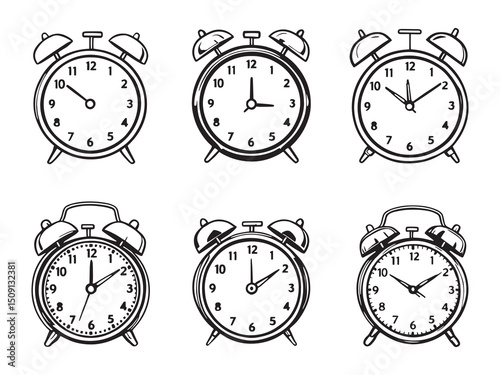 Alarm Clock Minimalist Drawing