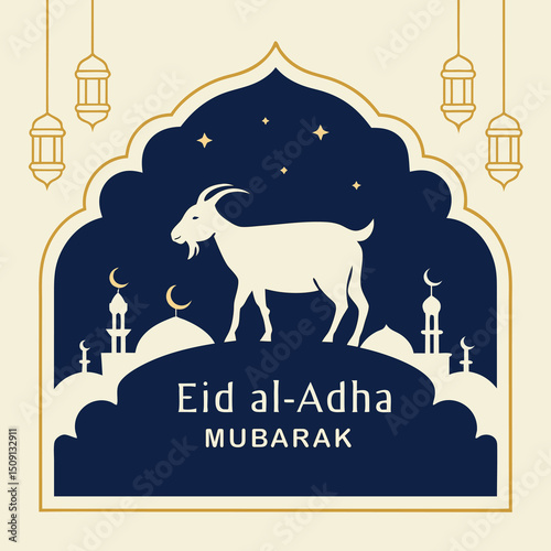 Eid Al Adha mubarak design , Eid Al Adha background design with camel, sheep, cow, lumps, typography, with gradient background with vector,Eid UL adha 