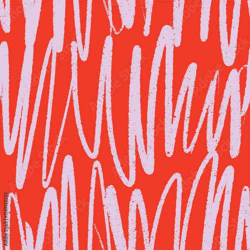 Abstract Red and Lavender Scribble Pattern Bold, Modern, and Stylish Design