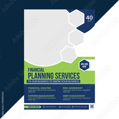 Marketing flyer for finance firms offering insurance, wealth planning, and tax services, designed to enhance visibility across digital platforms