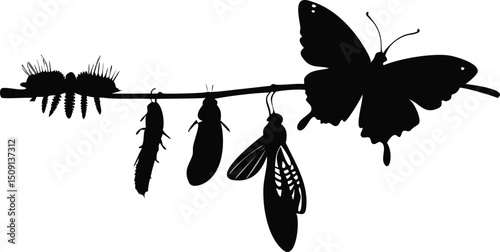 Step down silhouette design, clean cutout vector shape