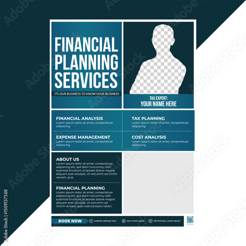 High-quality financial flyer template perfect for digital banking ads, loan offers, or investment plans, designed for fintech companies and advisors