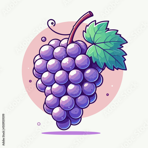 grape fruit vector illustration
