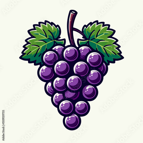 grape fruit vector illustration