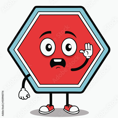 Red octagonal stop sign with white border on roadside