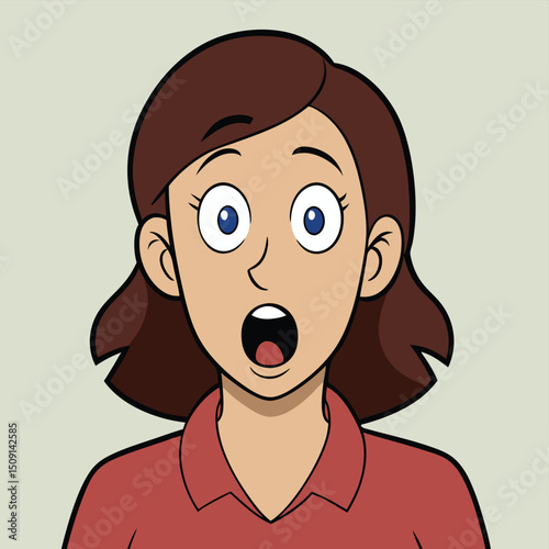 Woman surprised with mouth wide open and hands on cheeks