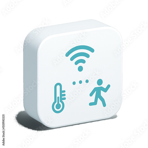 Smart IoT Home Hub Icon (Vector Style, Transparent Background)