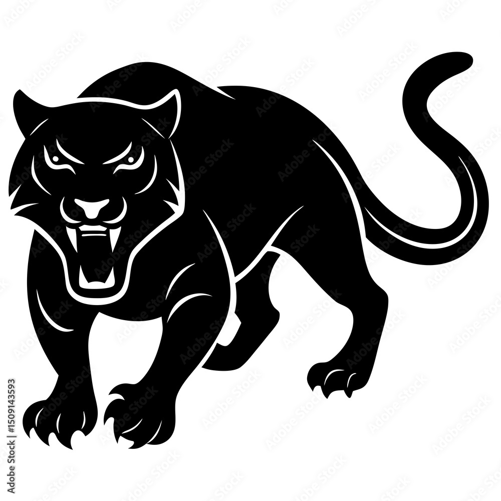 Obraz premium Vector illustration of a panther