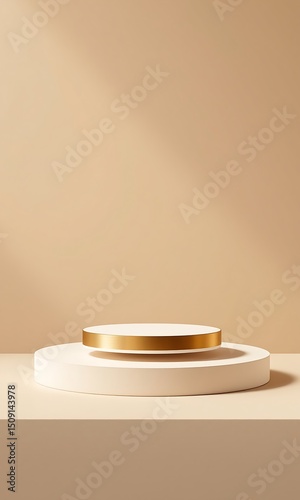 Elegant two tiered display stand with gold accents