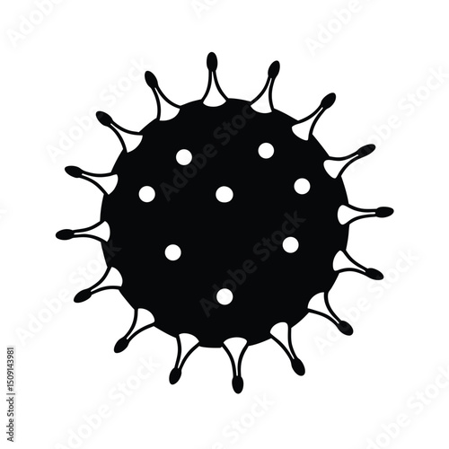 Spherical Virus Close Up Illustration
