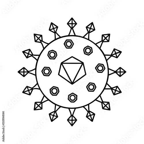 Luxury Virus with Gold and Diamonds