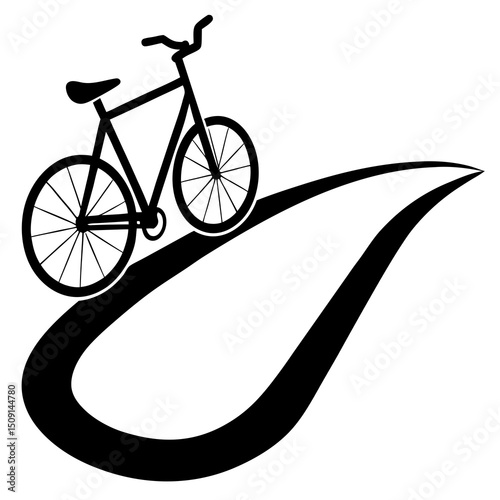 Silhouette of The Beauty of Cycling on the Open Road or Path