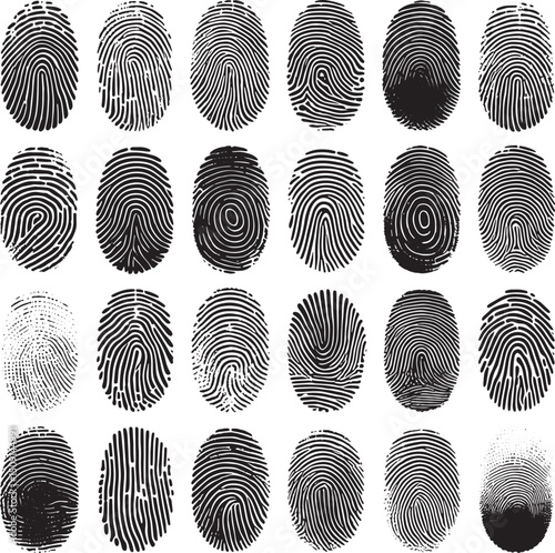 finger print set silhouette line art design transparent background stock photos premium quality