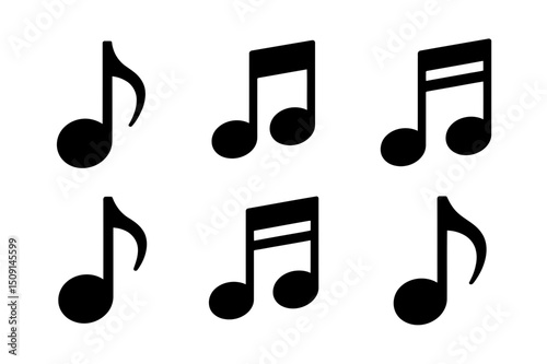 Musical notes sheet music notation vector graphic