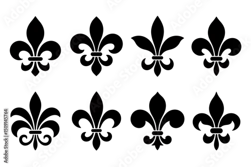 Obraz Fleur de lis vector graphic design elements set