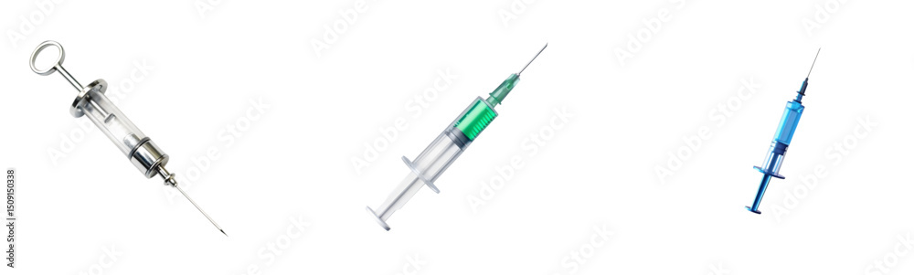 Empty Syringe with Needle: Medical Equipment for Injections and Healthcare Sterile Disposable Syringe, Ideal for Medical and Pharmaceutical Concepts Empty Syringe with Needle: Medical Equipment for Injections and Healthcare Sterile Disposable Syringe, Ideal for Medical and Pharmaceutical Concepts