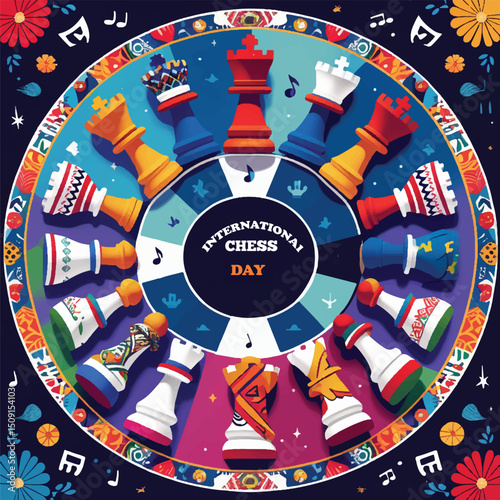 International Chess Day 2025 vector tamplate