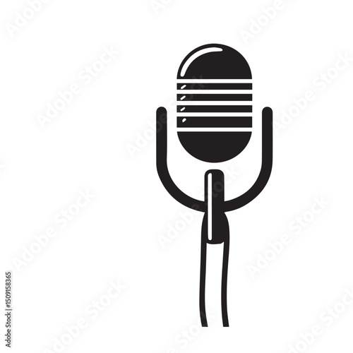 Simple Black Microphone Icon