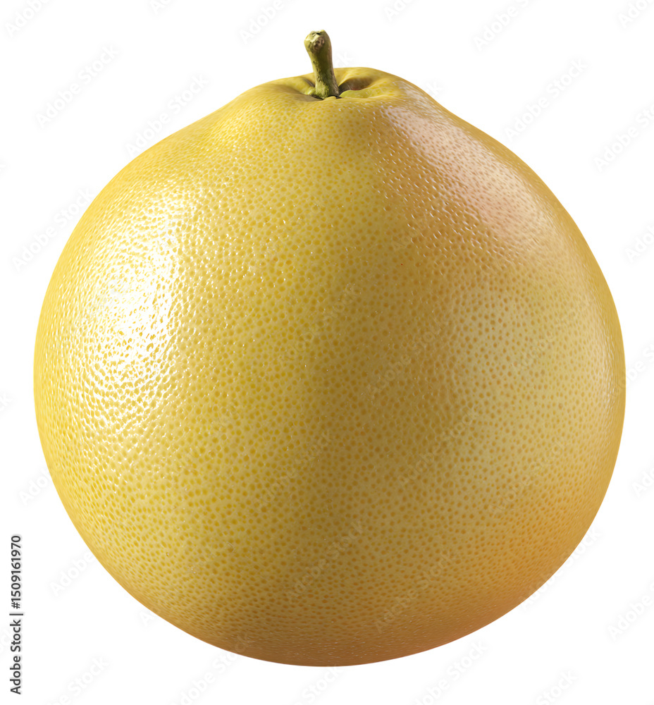 Fototapeta premium a large, yellowish pomelo fruit with transparent background