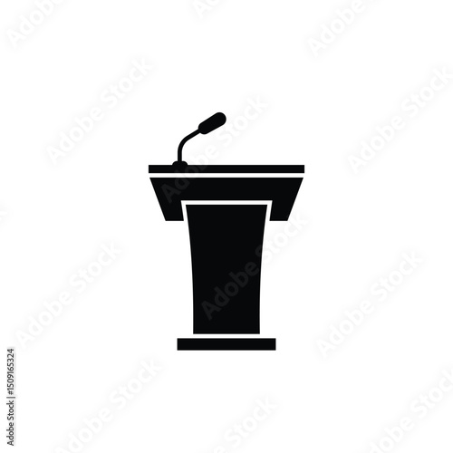 Stage podium icon vector, illlustration of podium vector on white background