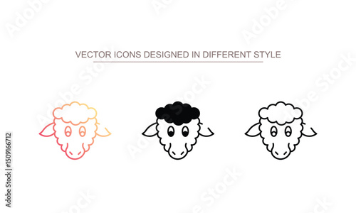 Woolly icon design with white background stock illustration