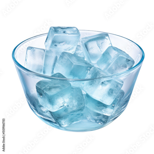 Ice Cubes In Bowl Png Bowl Filled With Ice  isolated on a transparent background