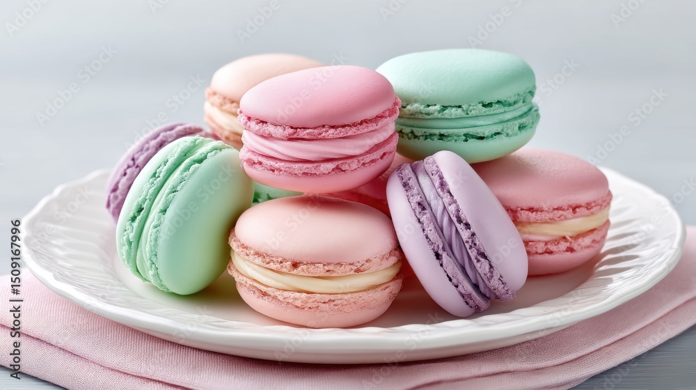Delicate Pastel Macarons in Sweet Natural Light Delicate Pastel Macarons in Sweet Natural Light
