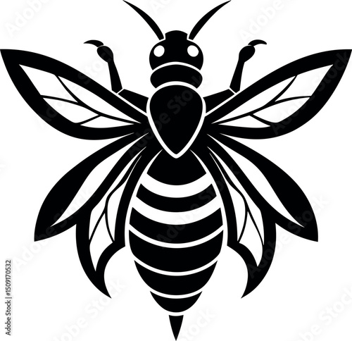 Bee Silhouette Vector Logo – Animal Illustration