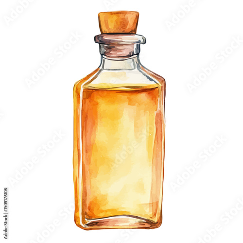 Product Label, watercolor illustration vector, high quality, isolated on a white background.