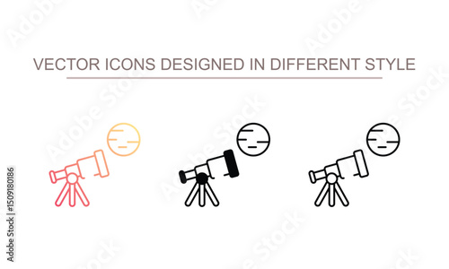 Astrophysics icon design with white background stock illustration