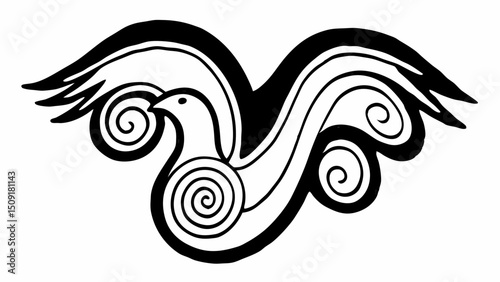 abstract, swirling, symmetrical, organic, flowing