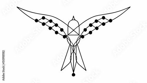 abstract geometric moth