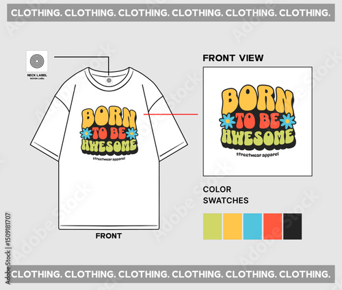 Design T shirt oversize unisex 