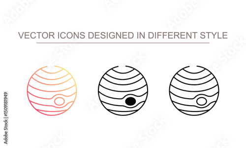 Jupiter icon design with white background stock illustration