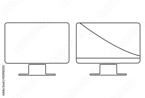 Monitor icon design and art vector illustration