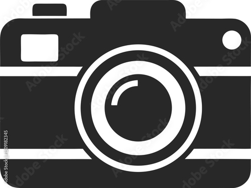 Photo camera icon suitable for photography app, photo album, or snapshot themed digital content